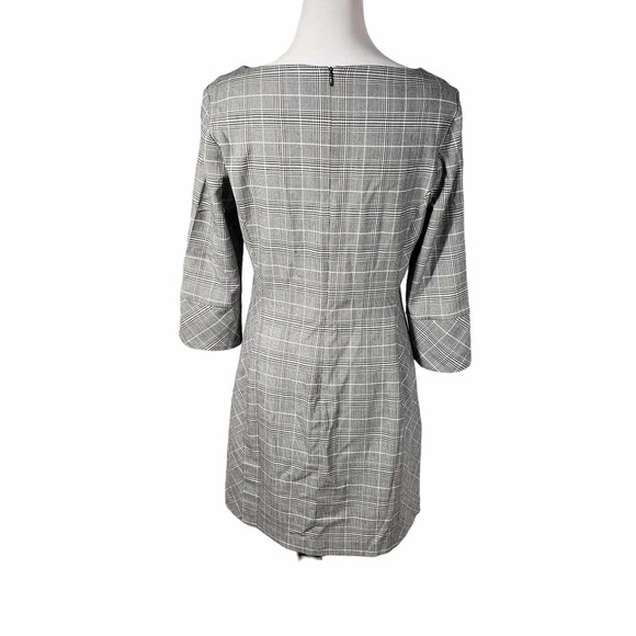 H&M Women's size 10 Black White & Gray Plaid Dress - Picture 5 of 9